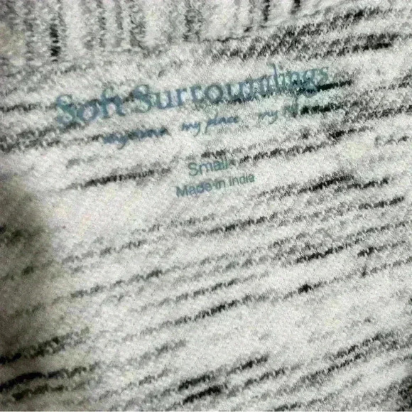 Soft Surroundings Women's Heathered Grey Half Zip Knit Sweatshirt Top Size S - Picture 2 of 7